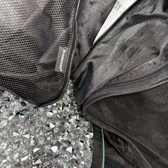 2 brookstone travel compression compact bags zip up mesh one side Black Travel - Picture 3 of 5